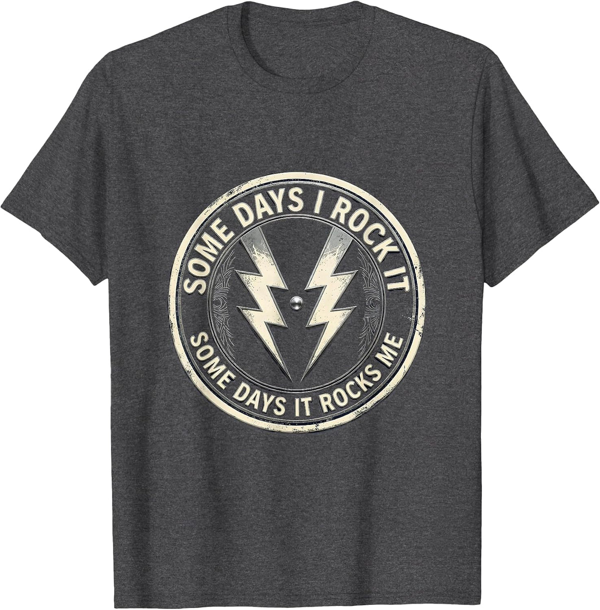 Some Days I Rock It Some Days It Rocks Me Sped Squad T-Shirt - Dark Heather Grey