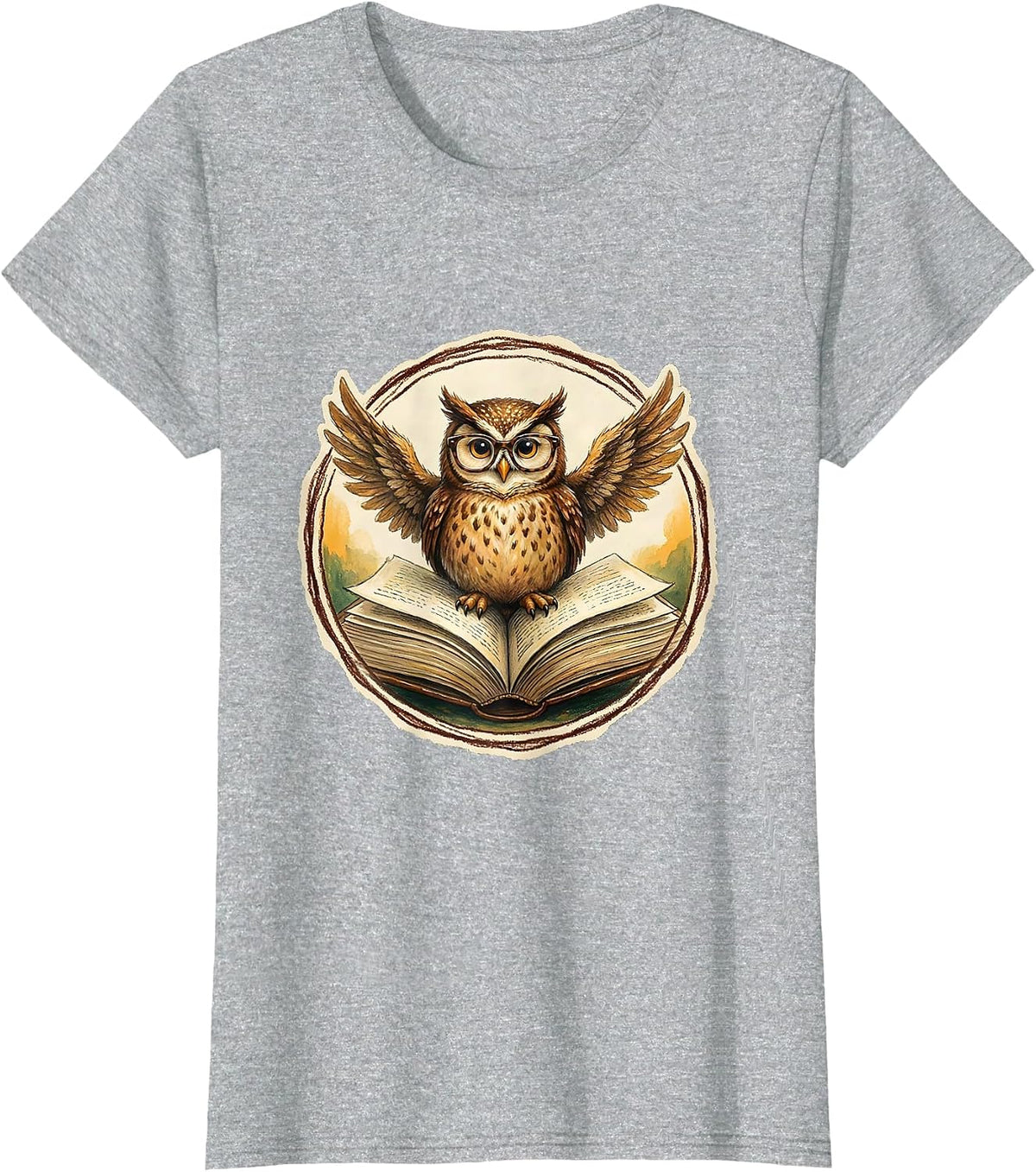 Women's Happy To See Your Face Owl Teacher Gift T-Shirt - Heather Grey