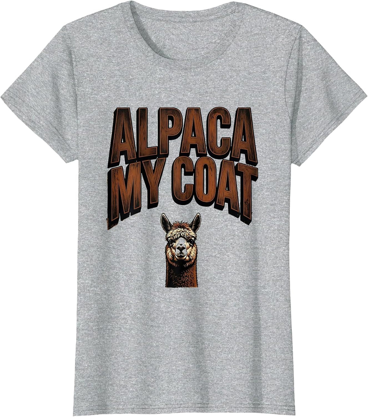 Alpaca My Coat Funny Alpaca Lover Humor T-Shirt - Heather Grey