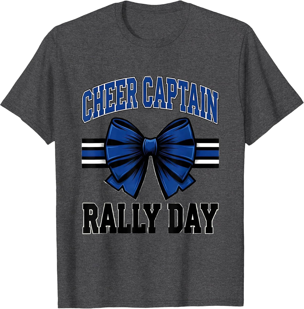 Men's Cheer Captain Rally Day Sport Cheerleader Cheer Squad Game T-Shirt - Dark Heather Grey