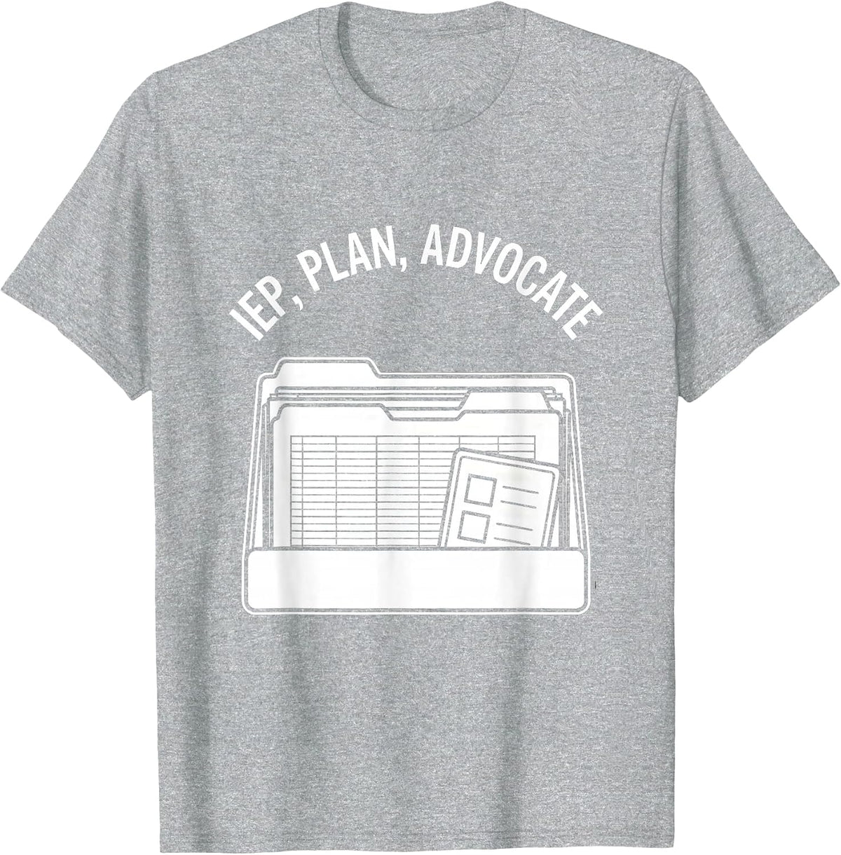 Men's IEP Plan Advocate Funny Special Education Teacher SPED Gift T-Shirt - Heather Grey