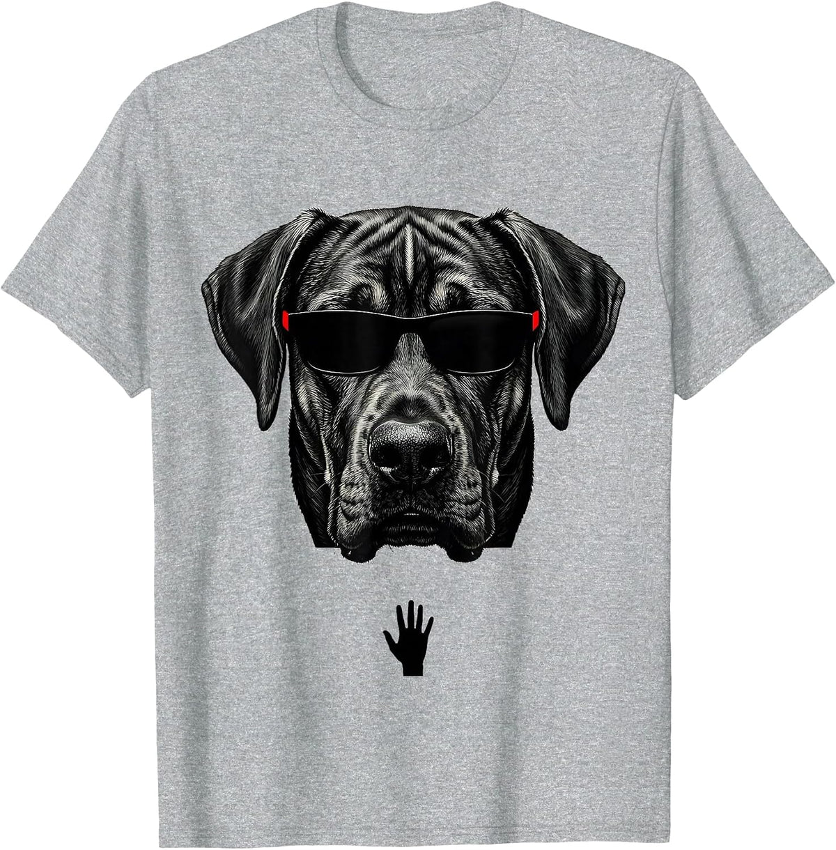 Men's Rhodesian Ridgeback Sunglasses Dog Breed Portrait Humor T-Shirt - Heather Grey