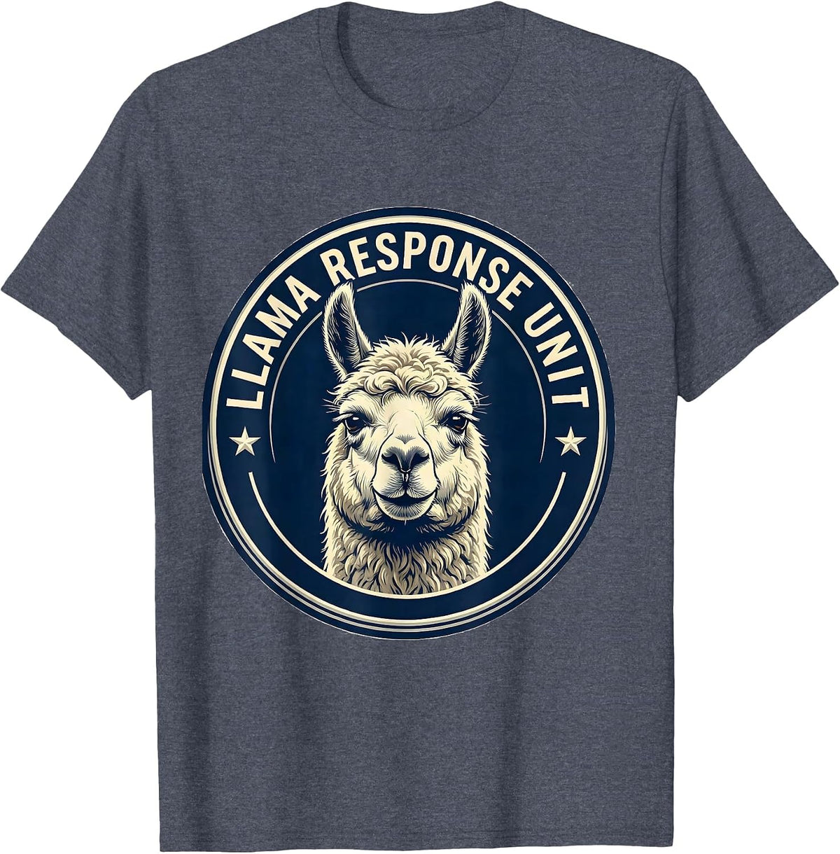 Llama Response Unit Funny Llama Alpaca Lover Gift T-Shirt - Heather Blue