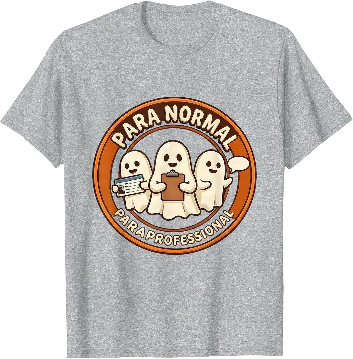 Men's Para Normal Paraprofessional Ghost Sped Teacher Aide T-Shirt - Heather Grey