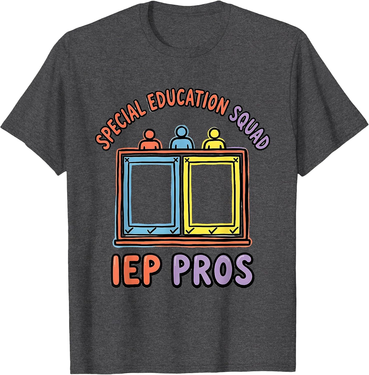 Men's Special Education Squad IEP Pros Teacher Appreciation T-Shirt - Dark Heather Grey