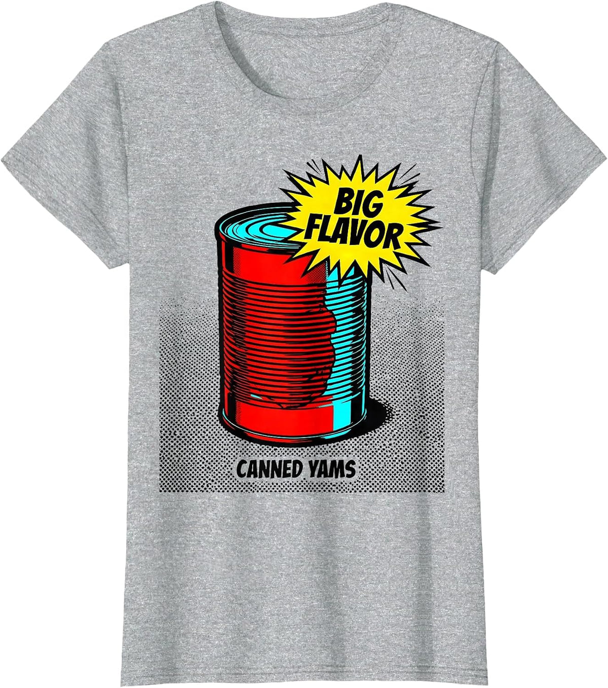Canned Yams Big Flavor Funny Friendsgiving Potluck Dish T-Shirt - Heather Grey