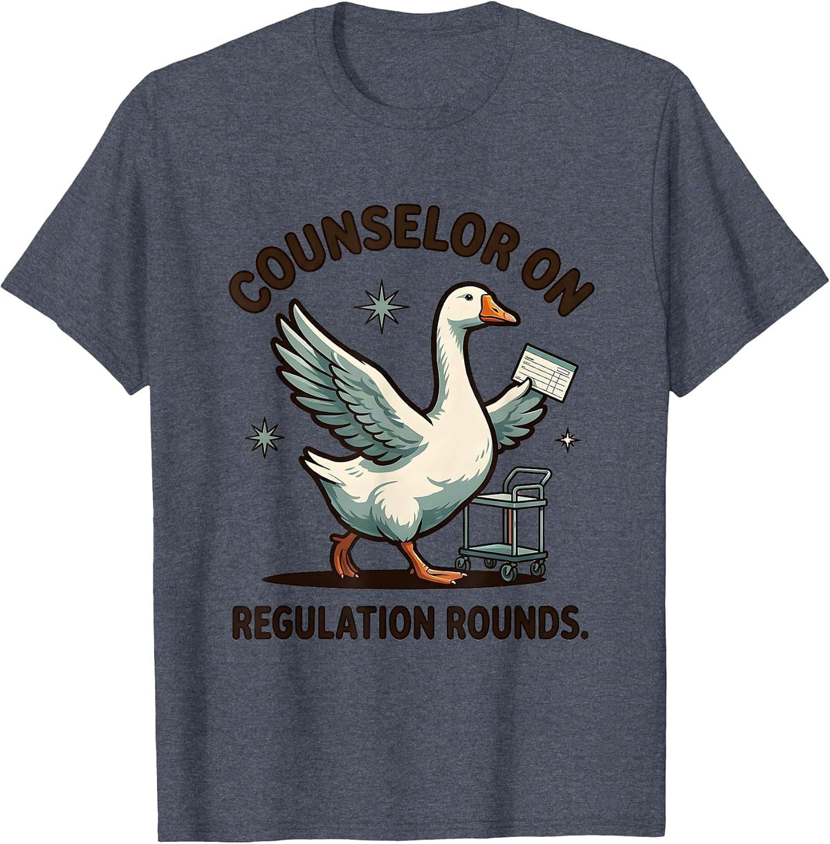 Counselor On Regulation Rounds Funny Mental Health Counselor T-Shirt - Heather Blue