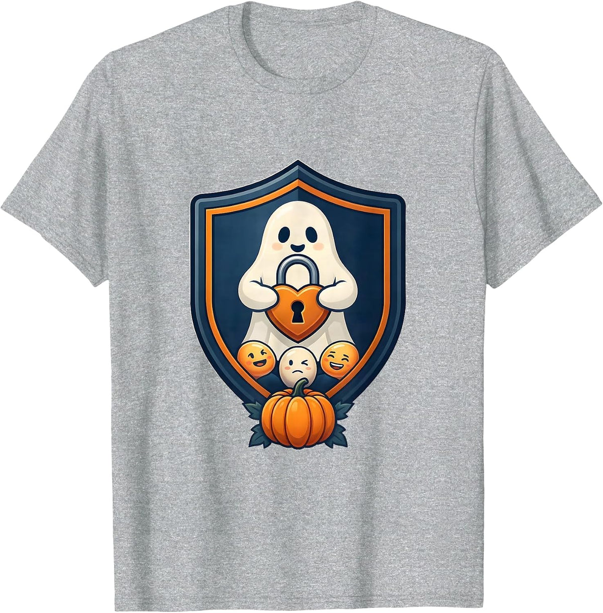 Men's Friendly Ghost Mental Health Awareness School Counselor T-Shirt - Heather Grey