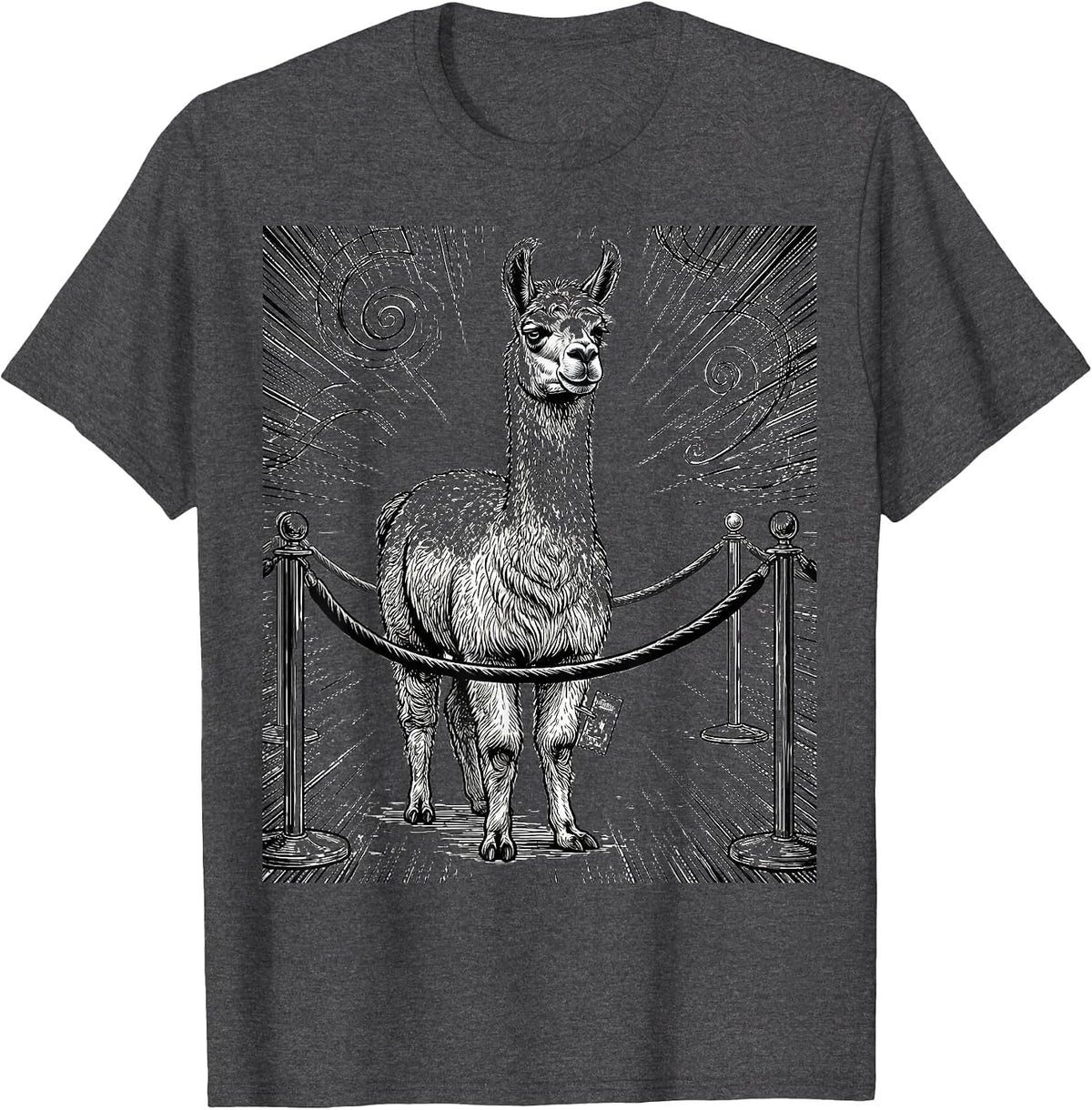 Unimpressed Llama Funny Animal Lover Novelty T-Shirt - Dark Heather Grey
