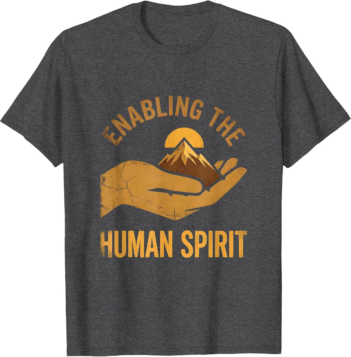Enabling the Human Spirit Occupational Therapy Design T-Shirt - Dark Heather Grey