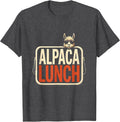 Men's Alpaca Lunch Funny Alpaca Sunglasses Animal Humor Gift T-Shirt - Dark Heather Grey