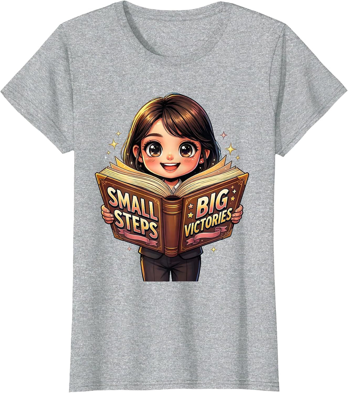 Small Steps Big Victories Sped Teacher Design T-Shirt - Heather Grey