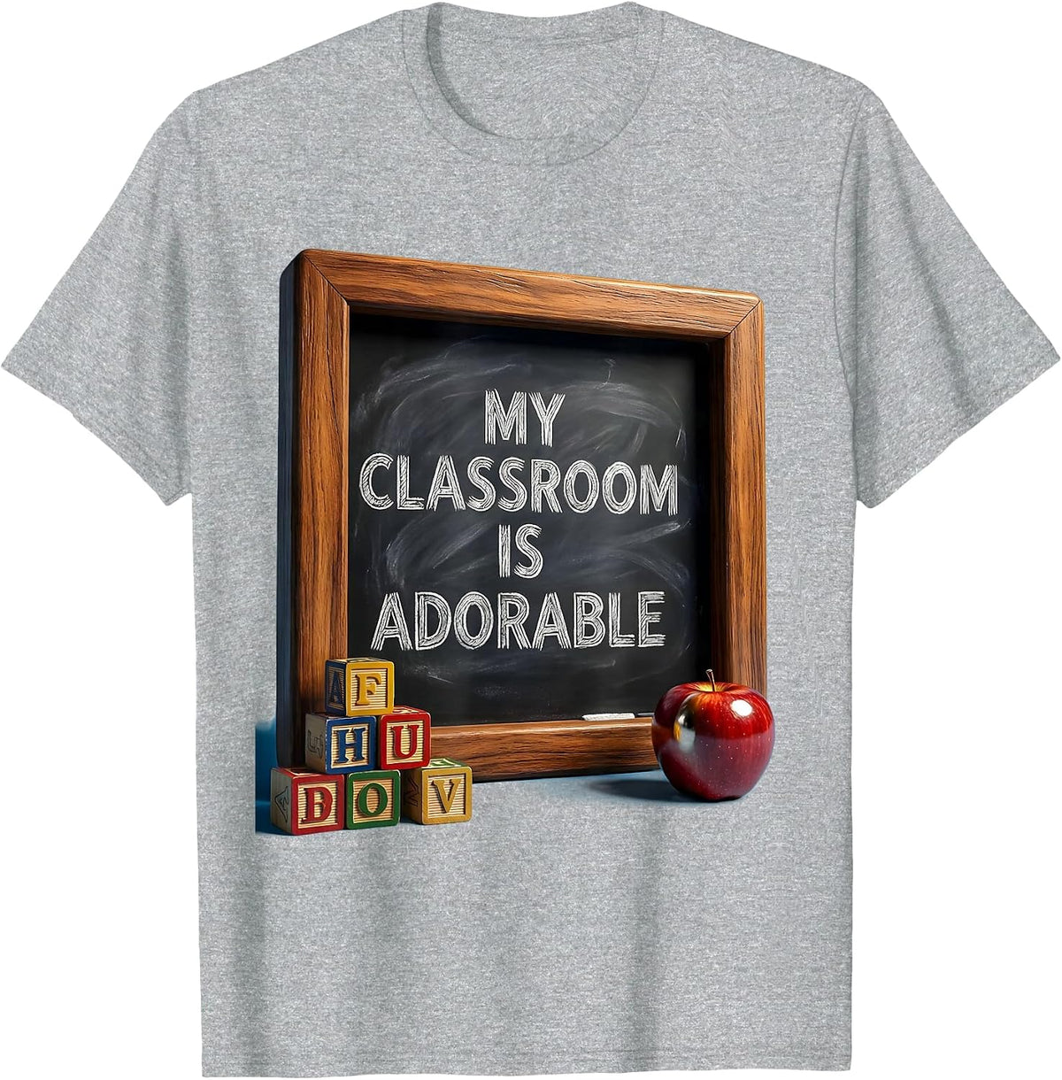 Men's My Classroom Is Adorable Preschool Teacher Design T-Shirt - Heather Grey