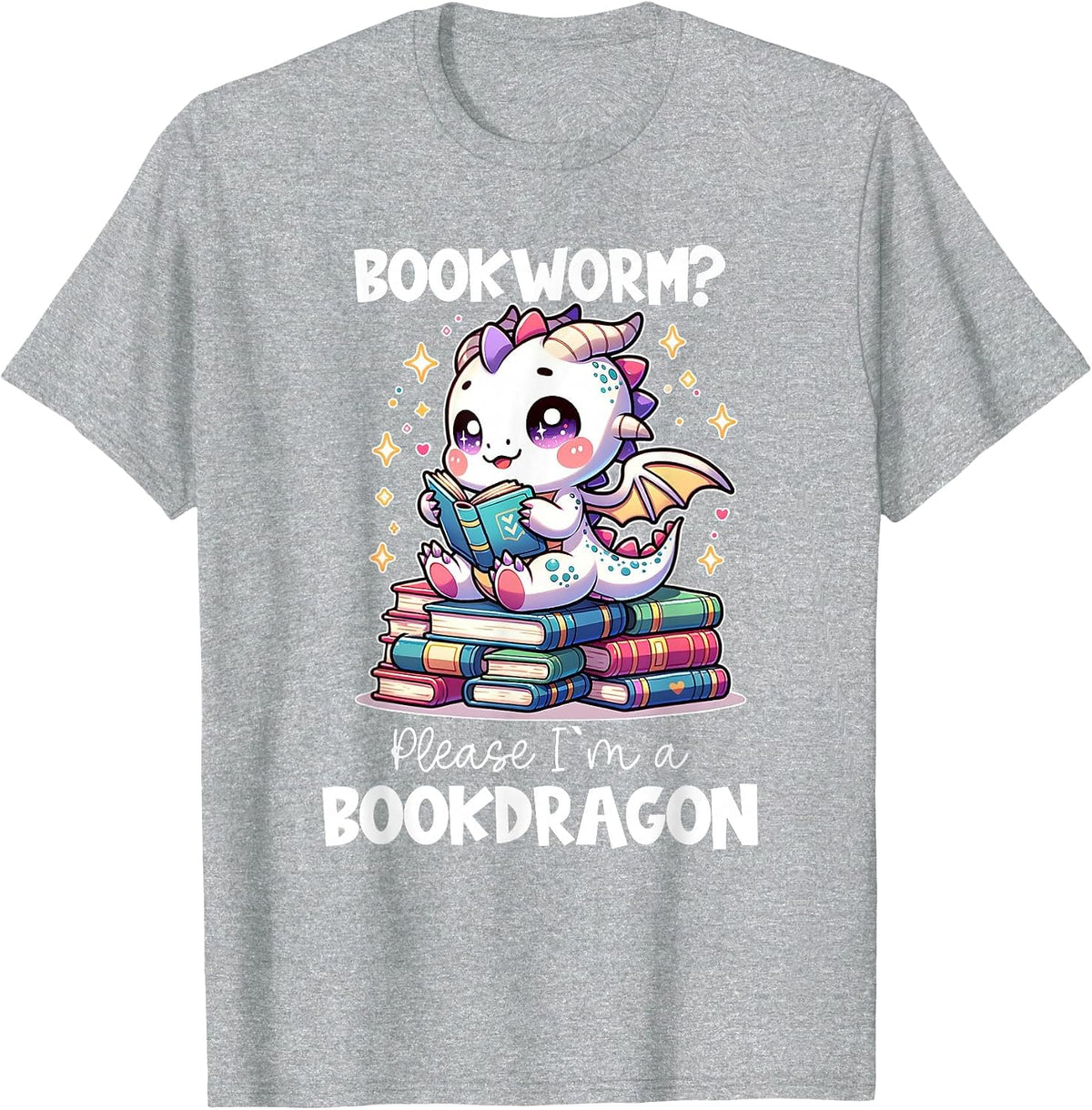 I am the Book Dragon Bookworm Reading Book Lover T-Shirt - Heather Grey