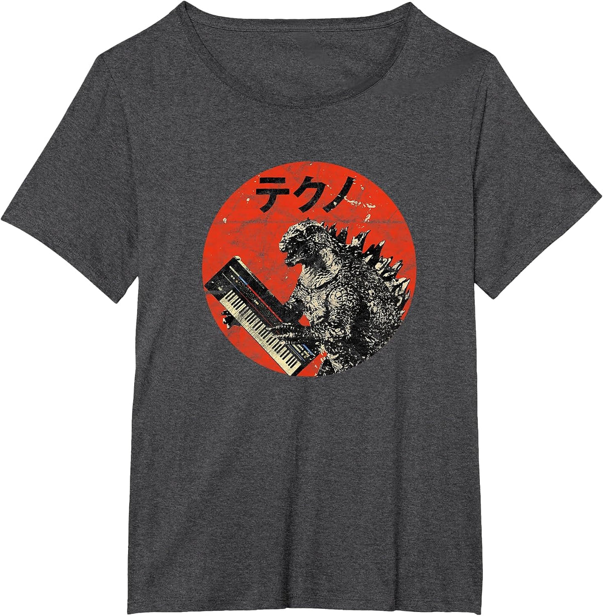 Synthesizer Analogue Japanese Synth Monster Retro Gear Vintage Tees T Shirts - Dark Heather Grey