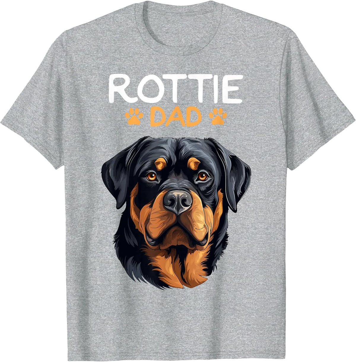 Rottie Dad Rottweiler Dog T-Shirt - Heather Grey