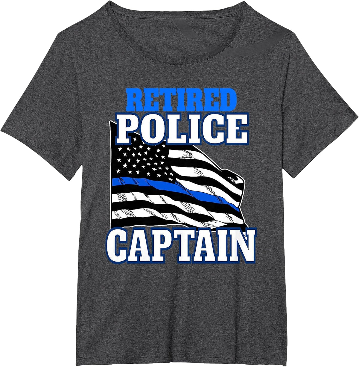 Retired Police Captain Police Officer Retirement T-Shirt - Dark Heather Grey