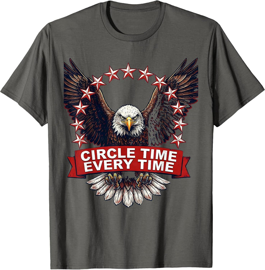 Circle Time Every Time Preschool Teacher Design T-Shirt - Asphalt Grey