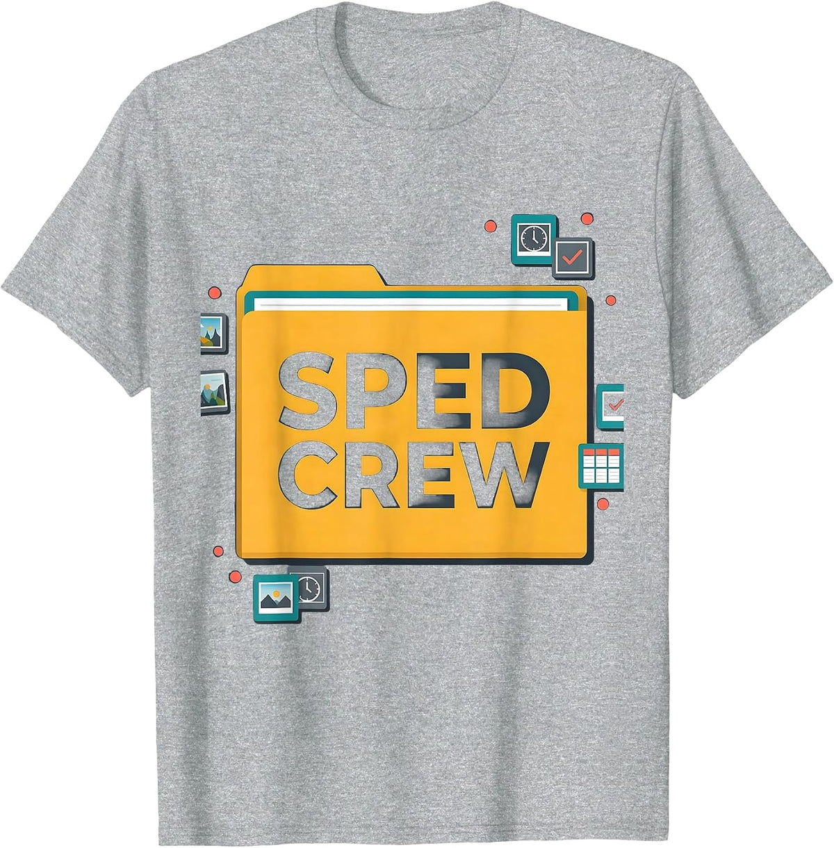 Men's SPED Crew Funny Special Education Teacher Humor T-Shirt - Heather Grey