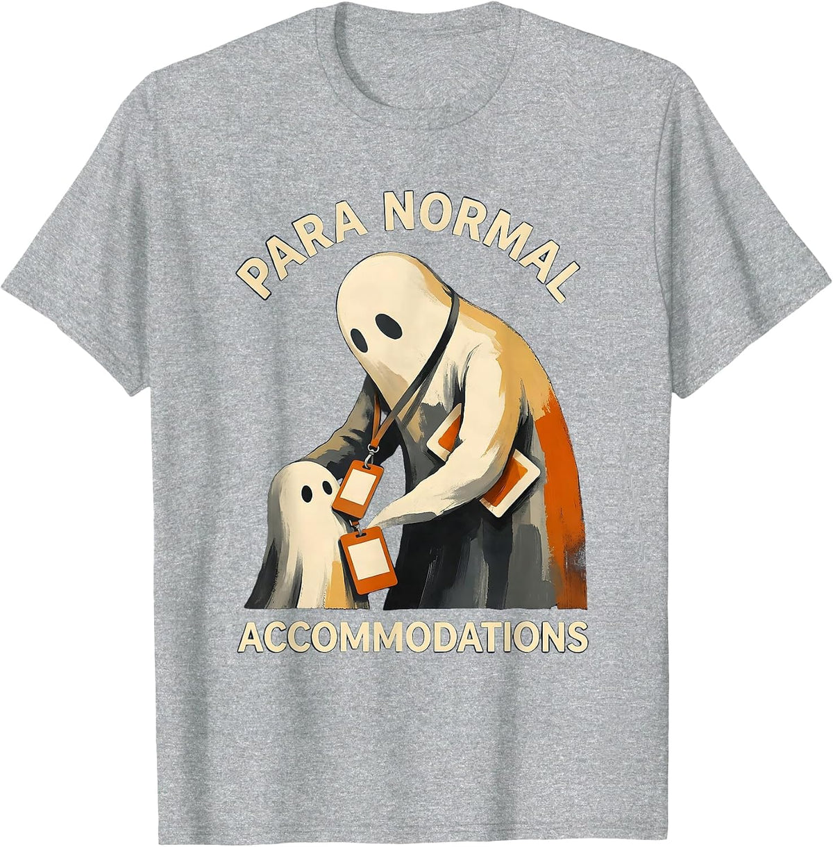 Men's Para Normal Accommodations Sped Teacher Ghost Halloween T-Shirt - Heather Grey