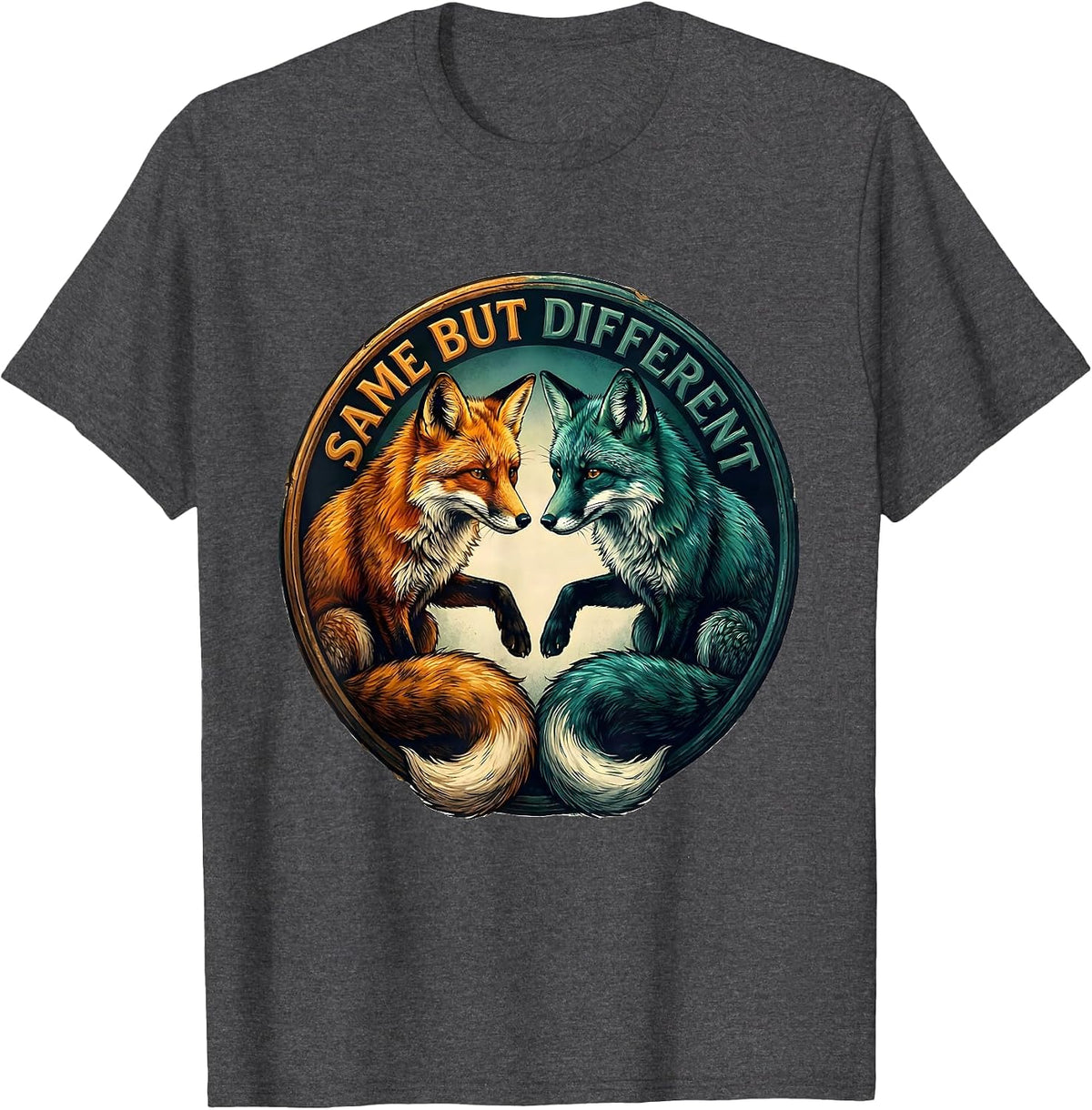 Men's Same But Different Unique Identity Graphic Design T-Shirt - Dark Heather Grey
