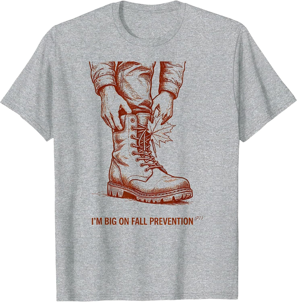 Men's I’m Big on Fall Prevention PT Funny Nurse Physical Therapy T-Shirt - Heather Grey