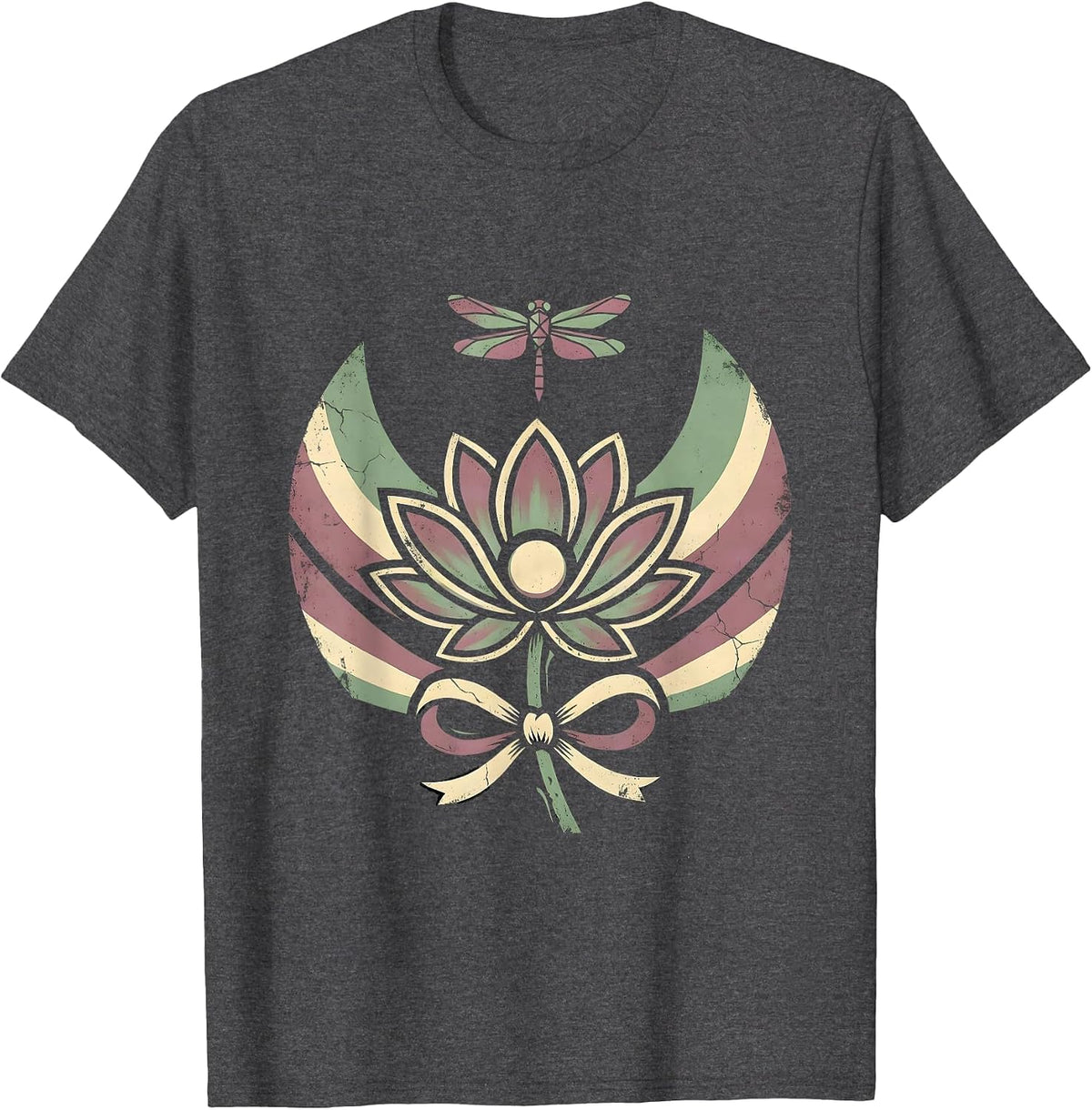Men's Autism Awareness Meditation Aurora Borealis Design T-Shirt - Dark Heather Grey