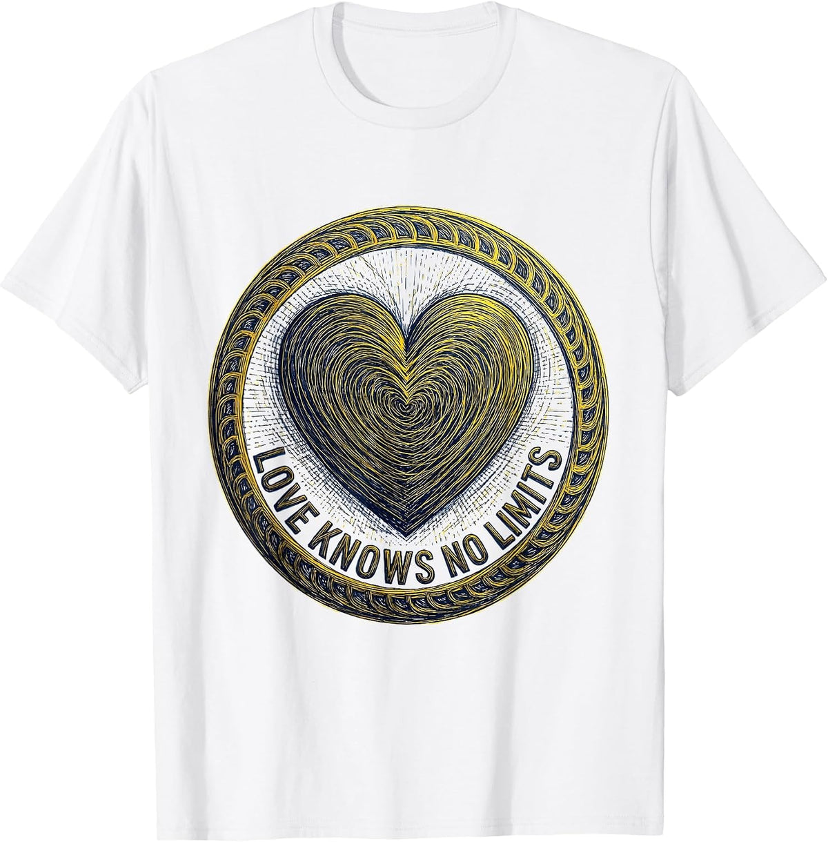 Men's Down Syndrome Awareness Love Knows No Limits T-Shirt - White