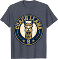 Coach Llama Funny Llama Lover Novelty Humor T-Shirt - Heather Blue