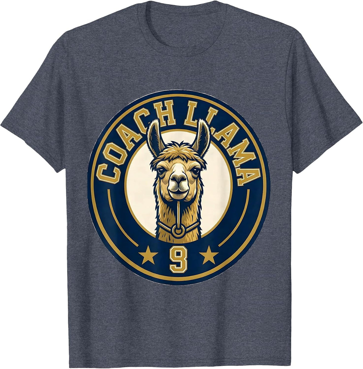 Coach Llama Funny Llama Lover Novelty Humor T-Shirt - Heather Blue