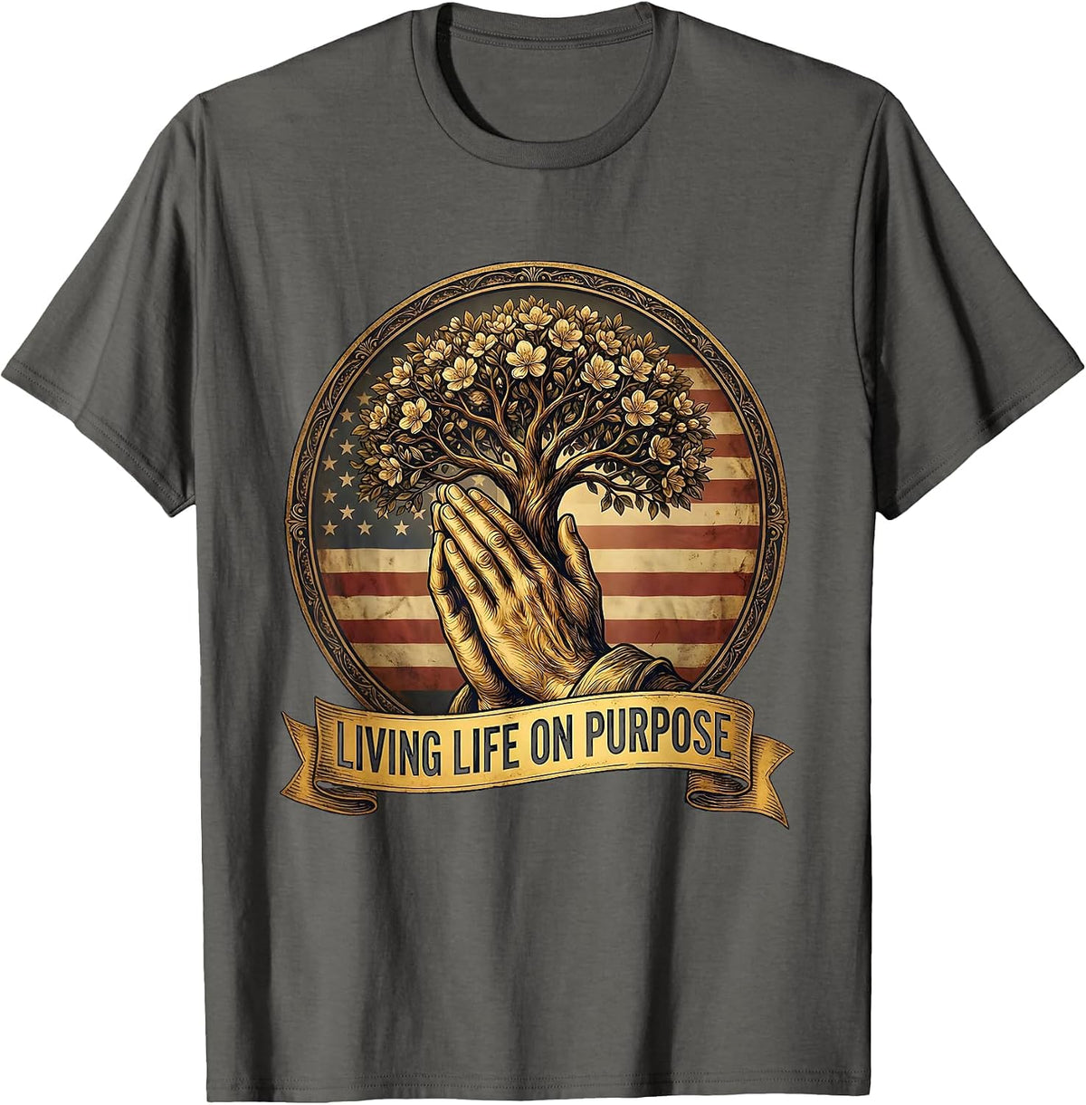 Living Life On Purpose Occupational Therapy Design T-Shirt - Asphalt Grey