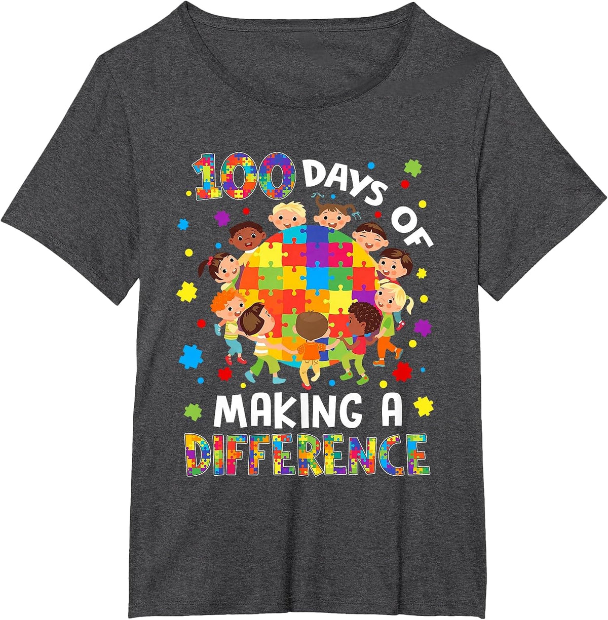 Autism Awareness T-Shirt - Dark Heather Grey