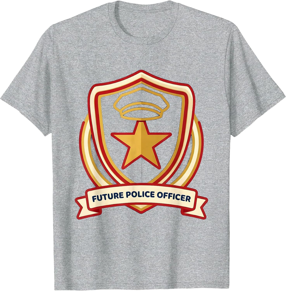 Men's Future Police Officer Kids Police Costume Play Toddler T-Shirt - Heather Grey