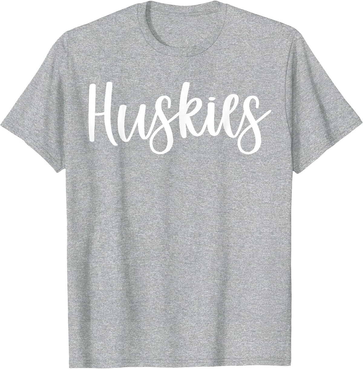 Huskies School Spirit Team Mascot Game Night T-Shirt - Heather Grey