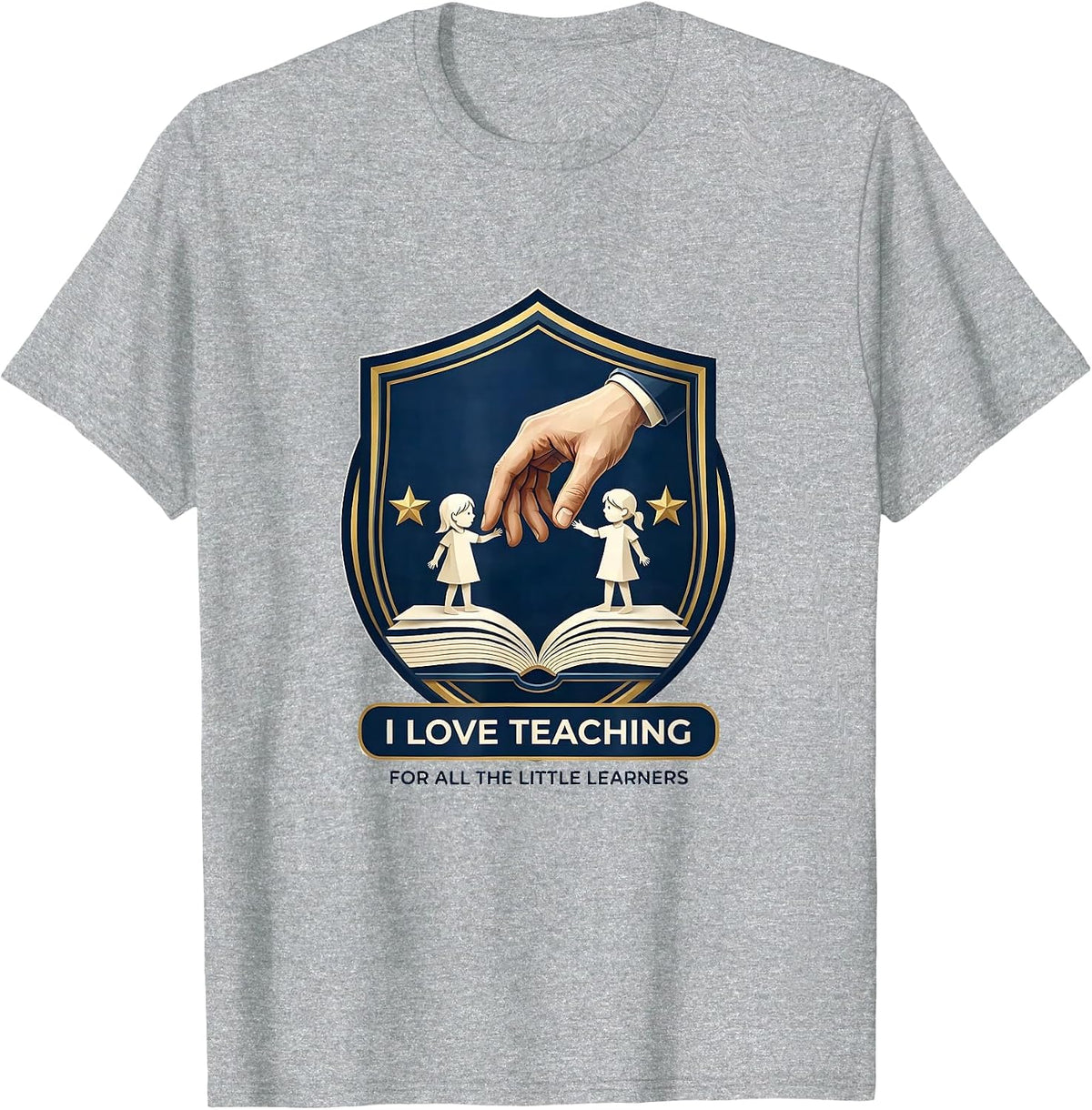 Men's I Love Teaching For All The Little Learners Teacher T-Shirt - Heather Grey