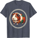 Sealed Guinea Pig Badge Christmas Pet Lover Humor T-Shirt - Heather Blue