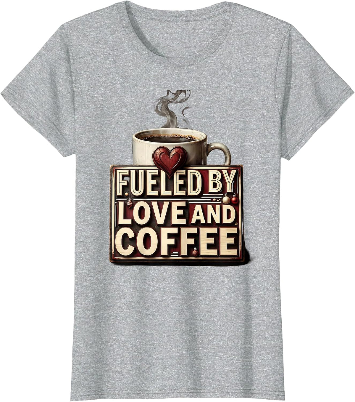 Fueled By Love and Coffee Special Education Teacher T-Shirt - Heather Grey