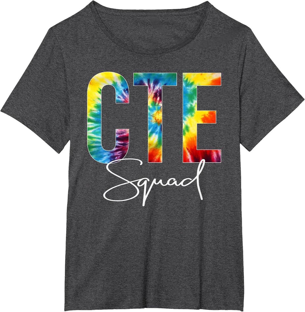 CTE Squad Tie Dye Appreciation Day Hello Back to School T-Shirt - Dark Heather Grey