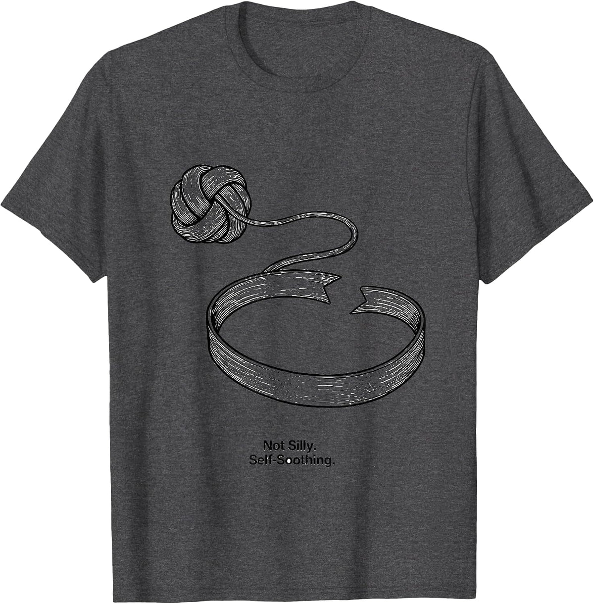 Men's Not Silly Self-Soothing Special Education Teacher Autism T-Shirt - Dark Heather Grey
