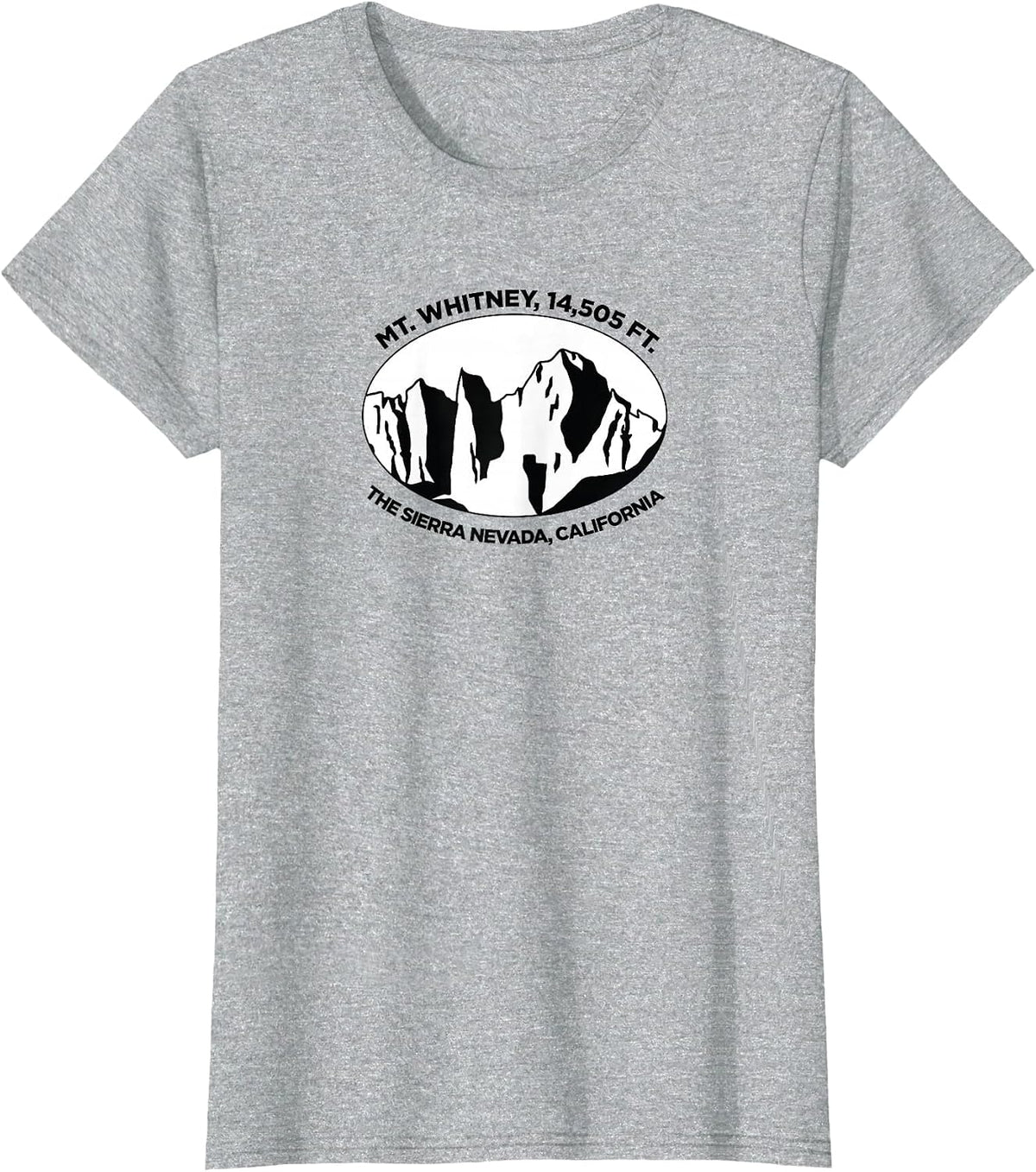 I Climbed Mt. Whitney, for Climbers, Hikers T-Shirt - Heather Grey