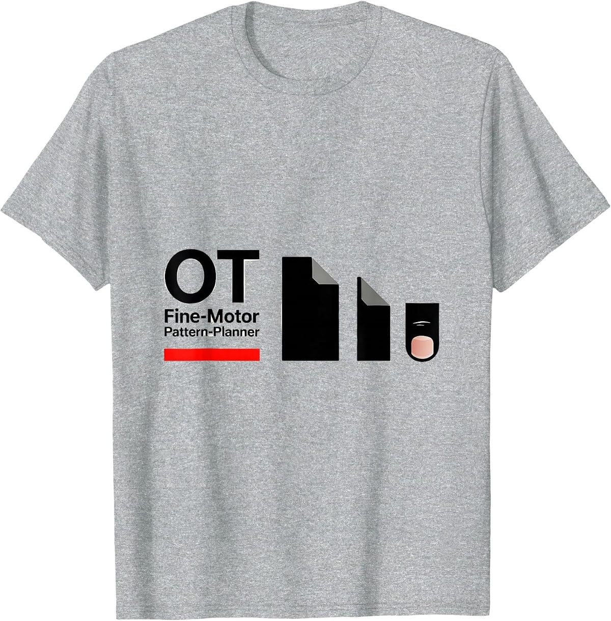Men's OT Fine-Motor Pattern-Planner Occupational Therapy OT T-Shirt - Heather Grey