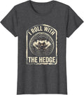 Women's I Roll With The Hedge Cute Hedgehog Animal Humor Novelty T-Shirt - Dark Heather Grey