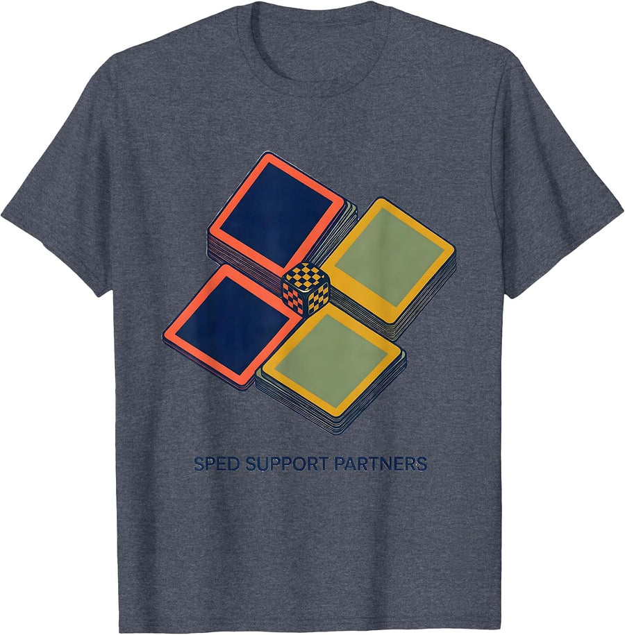 SPED Support Partners Special Education Teacher Dream Team T-Shirt - Heather Blue