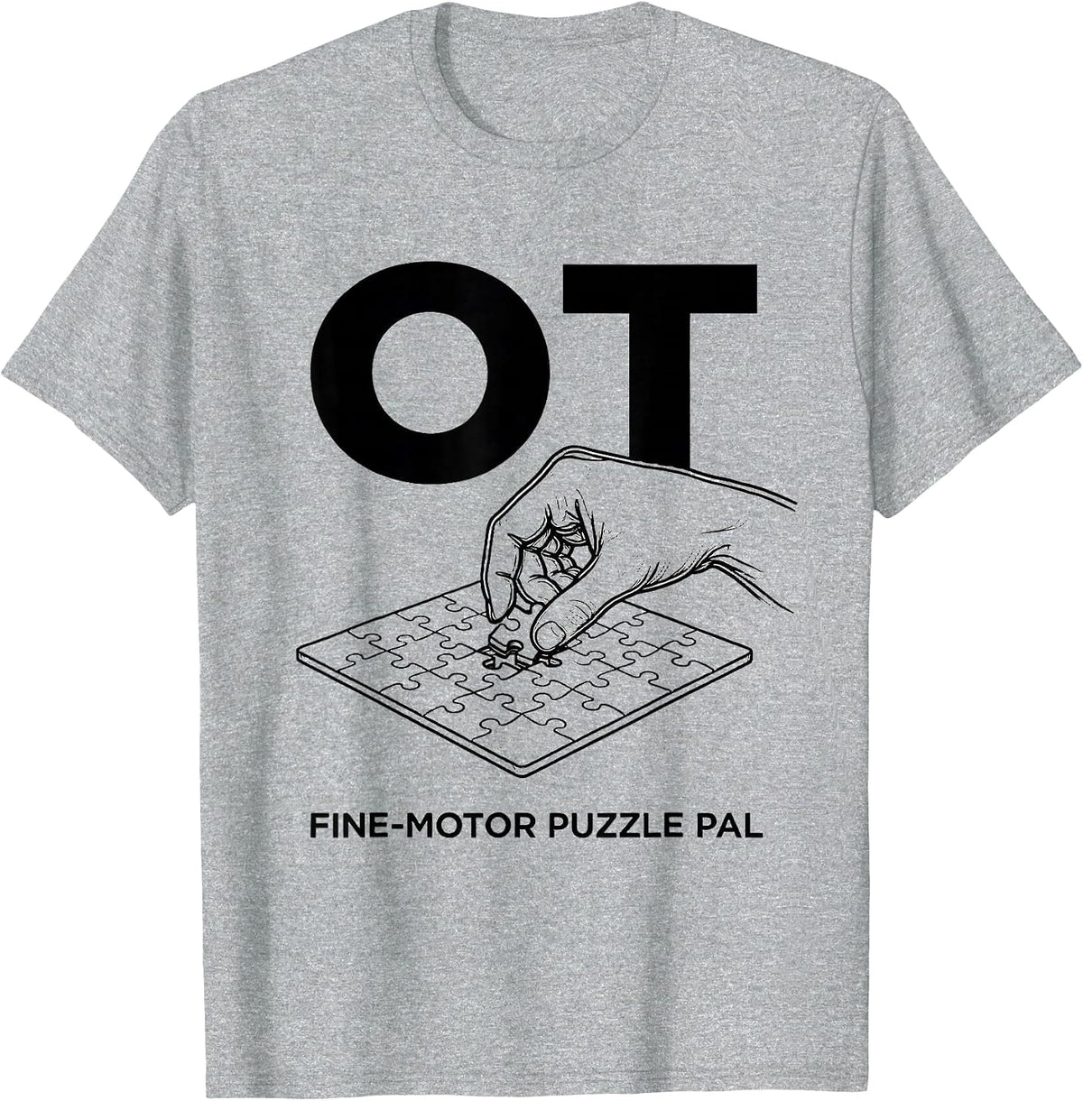 Men's OT Fine-Motor Puzzle Pal Occupational Therapy OT Assistant T-Shirt - Heather Grey