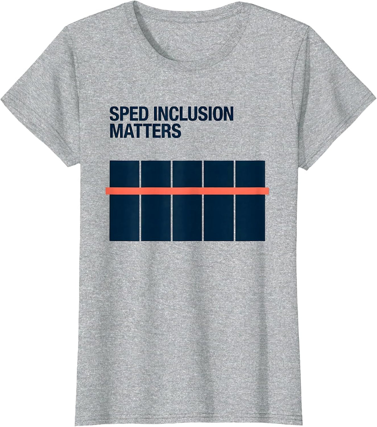SPED Inclusion Matters Special Education Teacher Autism T-Shirt - Heather Grey