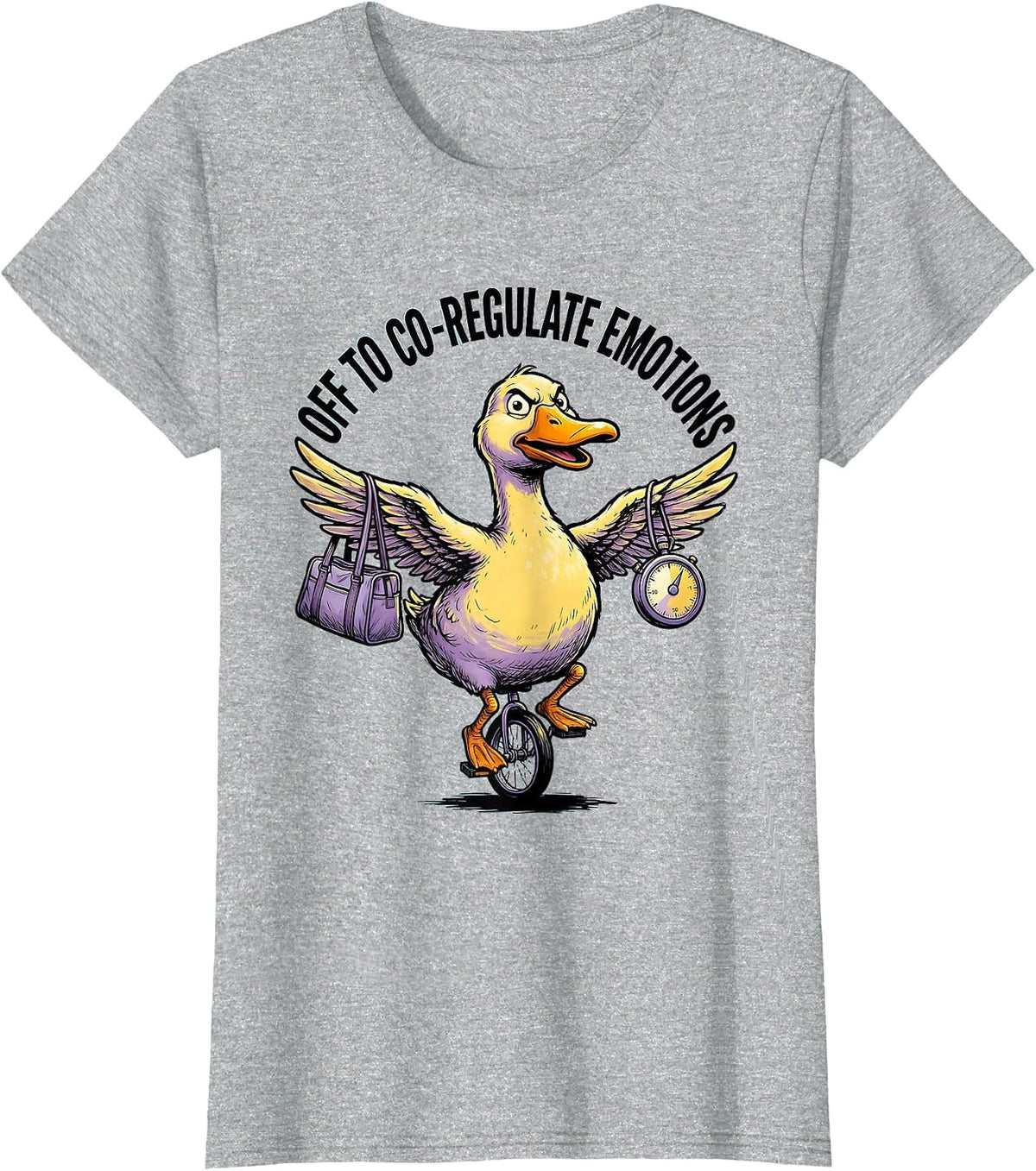 Off To Co-Regulate Emotions Funny Mental Health Counselor T-Shirt - Heather Grey