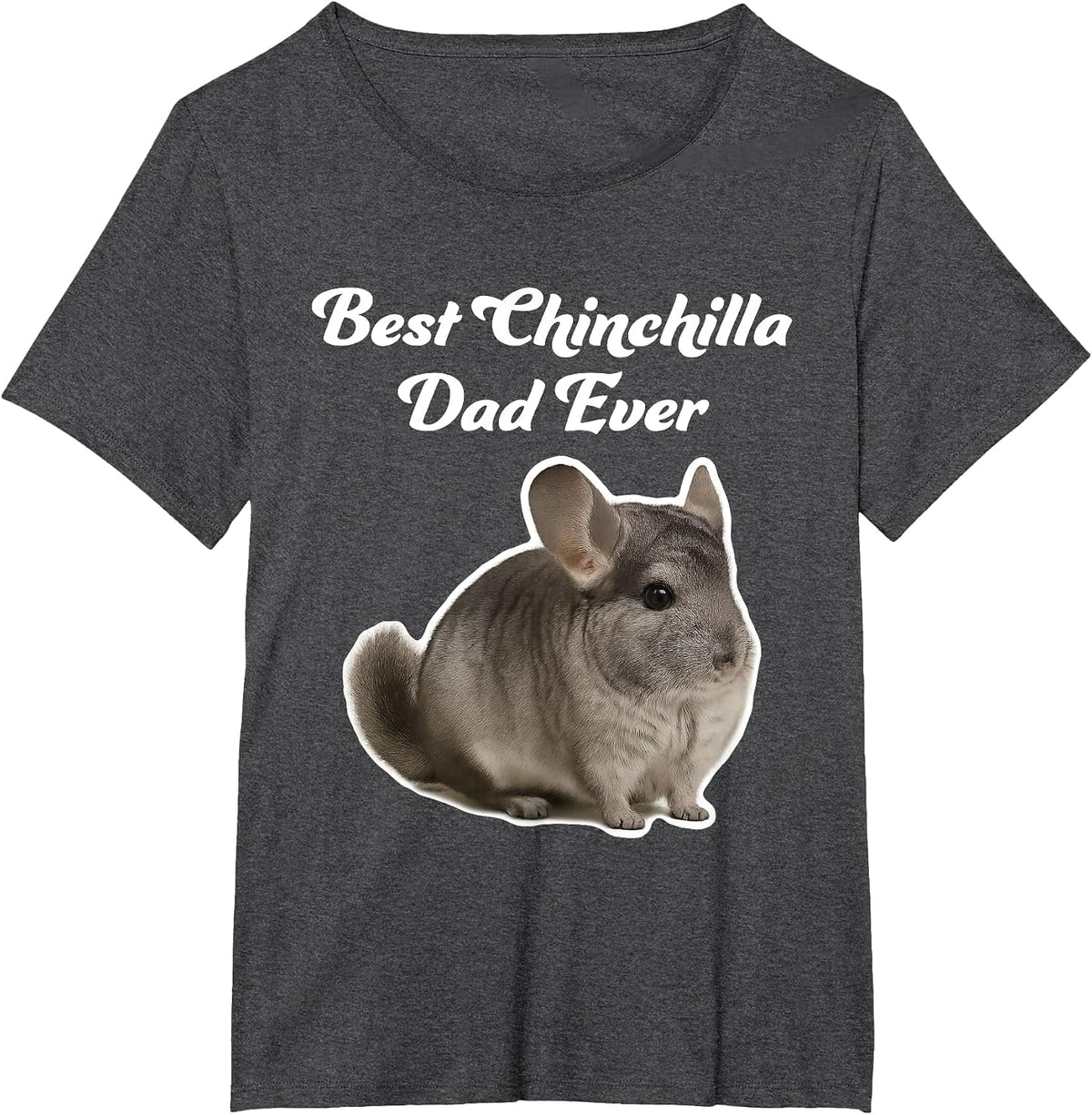 Best Chinchilla Dad Ever - Gray Chinchilla T-Shirt - Dark Heather Grey