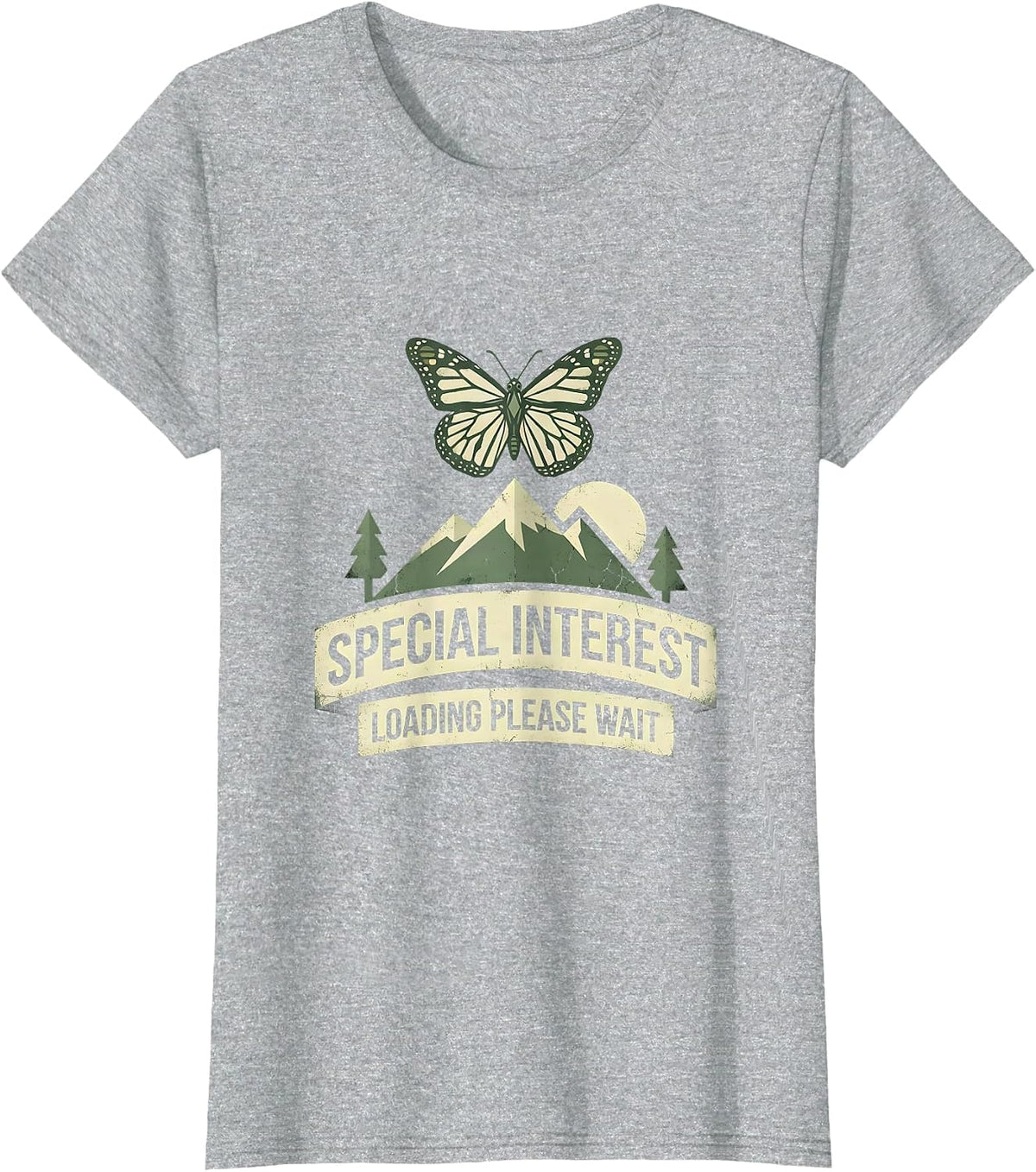 Women's Special Interest Loading Please Wait Autism Design T-Shirt - Heather Grey