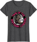 Women's Twin Of The Birthday Cowgirl Western Rodeo Cowgirl Badge T-Shirt - Dark Heather Grey