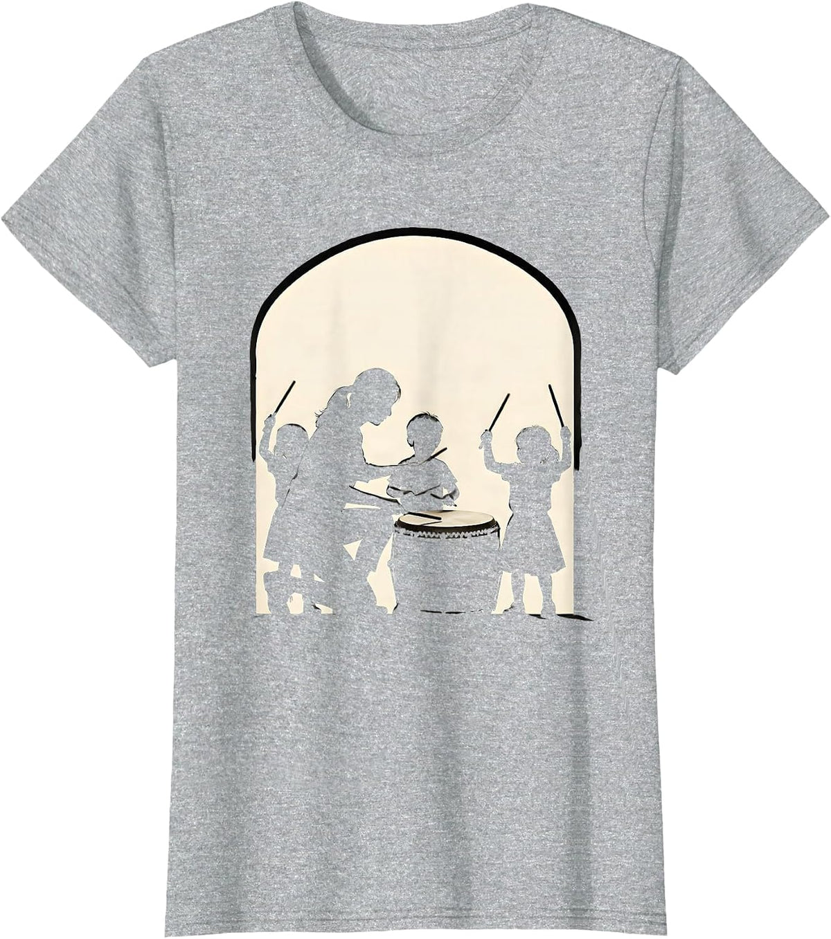 Teacher Drum Music Classroom Back To School T-Shirt - Heather Grey